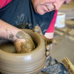 Gabriel Nichols in his workshop 2018